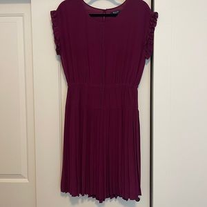 Madewell (vintage) 100% silk dress, size 8, plum color
